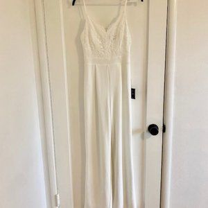 Lulu's White Lace Jumpsuit
